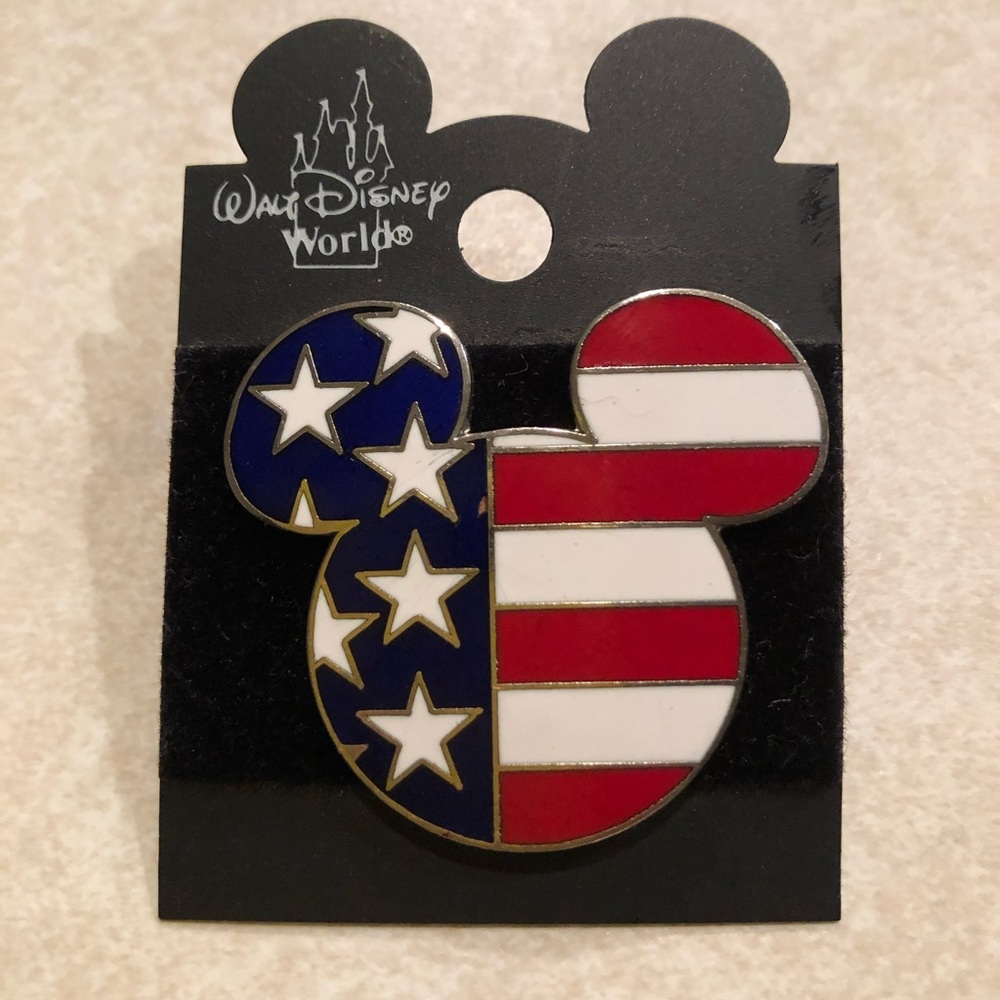 Red, White, and Blue Mickey Mouse Pin